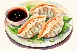 卡通立冬冬至美味饺子元素