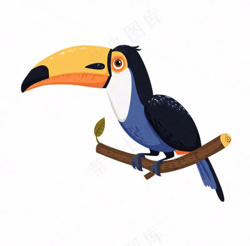 大嘴巴鸟鸟类动物卡通插画免抠(1040x1024)
