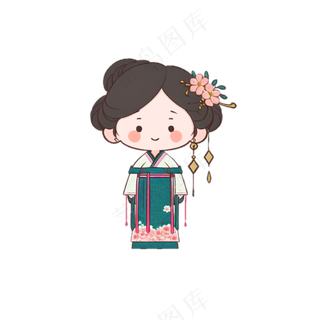 可爱Q版汉服卡通女生 (6)