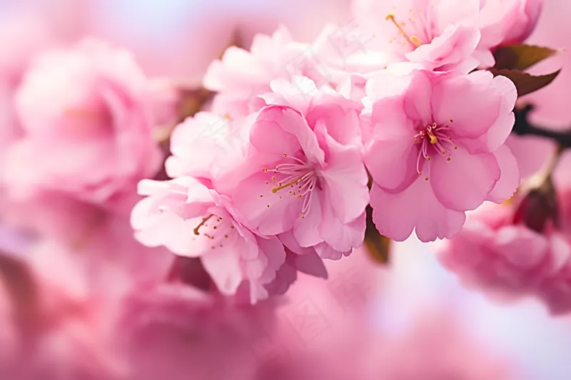 春日樱花粉色花朵树枝摄影图(4032x2688)