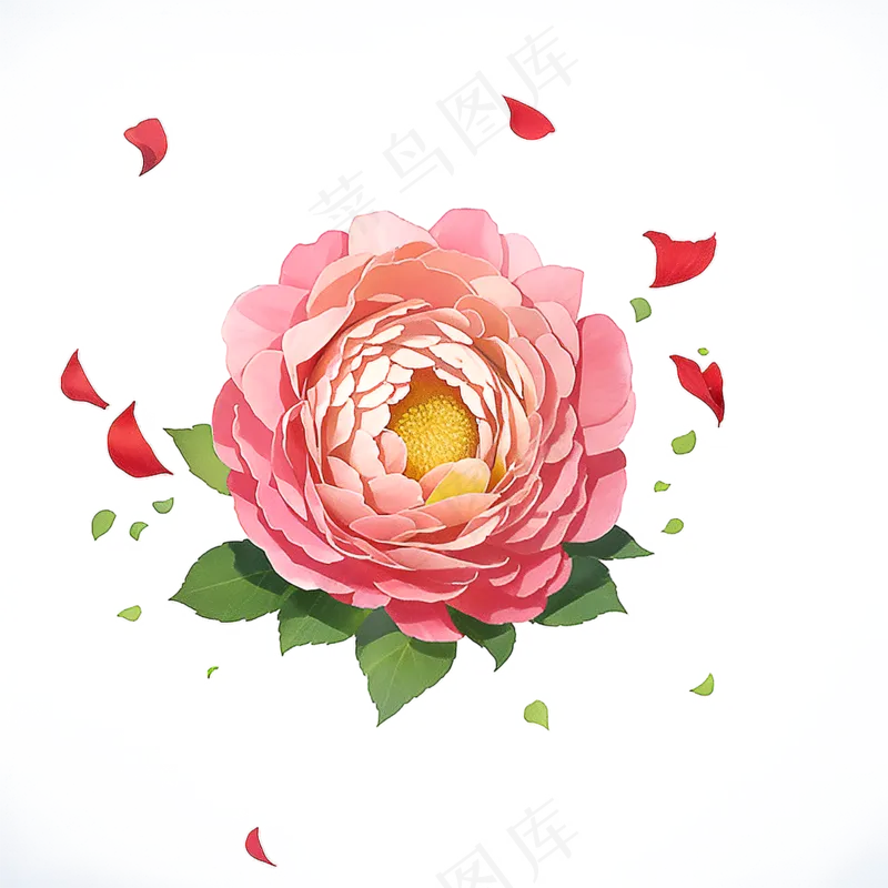 粉色花朵桃花玫瑰免抠素材81