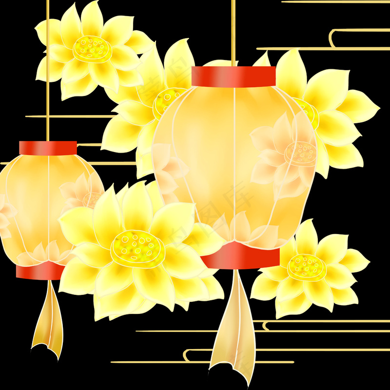 元宵节繁花宫灯花灯