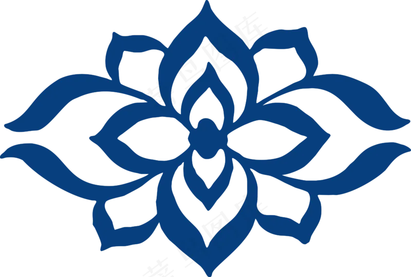 古代青花瓷图案花纹中国风图案祥云纹理传统图腾矢量PNG免扣素材