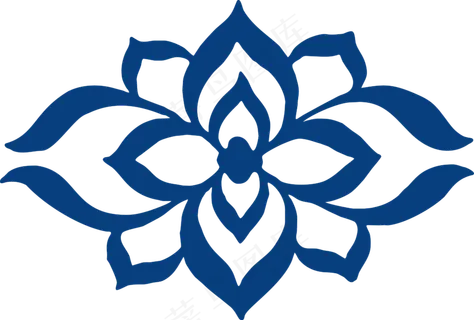 古代青花瓷图案花纹中国风图案祥云纹理传统图腾矢量PNG免扣素材