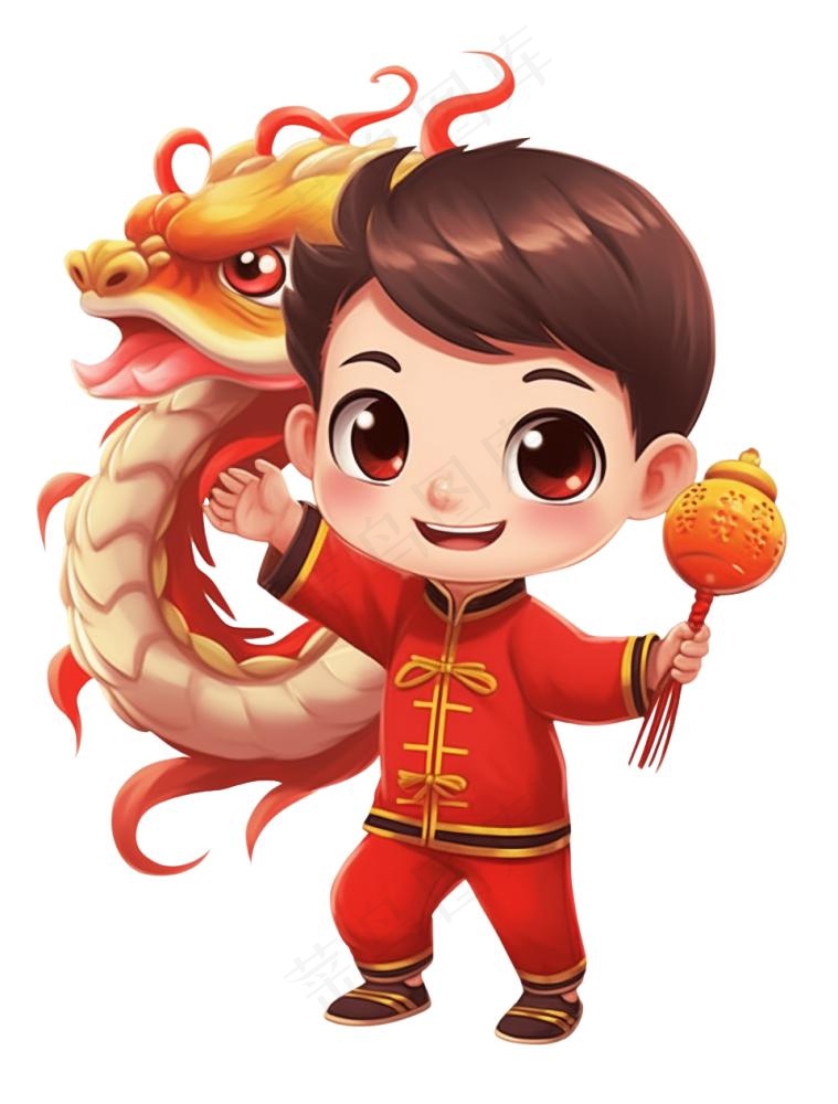 传统舞龙喜庆形象(960x1264)