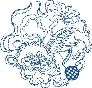 古代青花瓷图案花纹中国风图案祥云纹理传统图腾矢量AI设计免扣素材