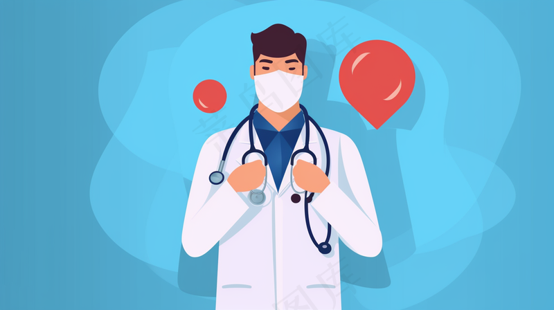 a man in a lab coat holding a stethoscope, an illustration of by Teresa Fasolino, shutterstock, happening, doctor, (doctor), medical doctor (4368x2448)