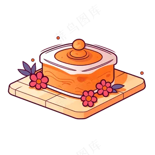 卡通手绘被炉暖桌线条插画矢量装饰元素