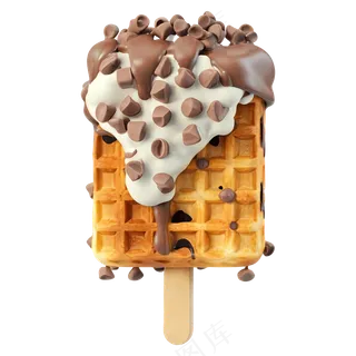 免抠巧克力碎雪糕