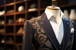 男士西服西装高端定制衣橱摄影图
