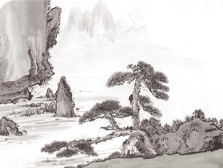 新中式水墨山水画16