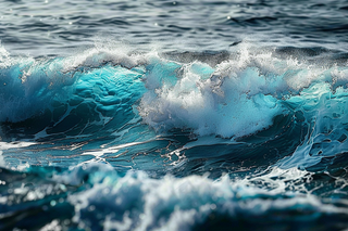 海洋海浪浪花摄影图