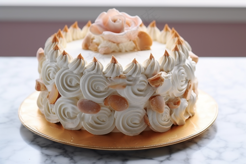 生日蛋糕奶油节日甜点摄影图