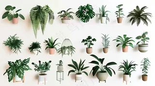 室内盆栽绿植装饰品类摄影图