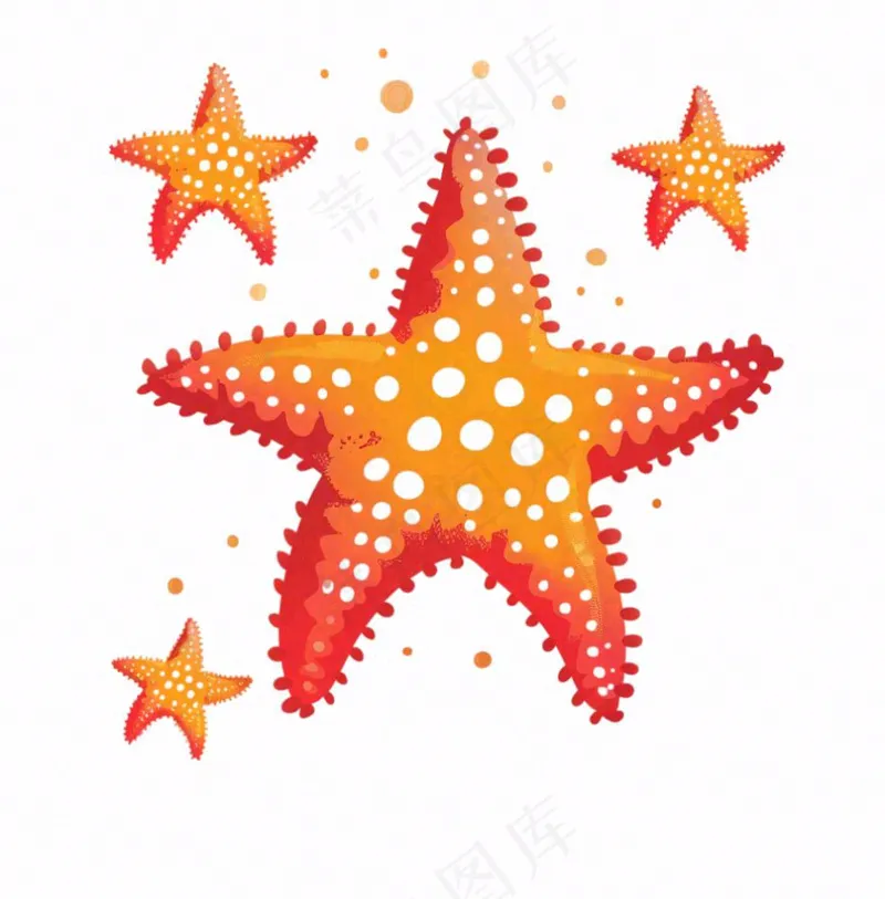 海星海洋卡通插画免抠(1024x1040)