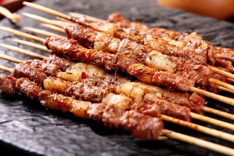 烧烤五花肉烤肉美食