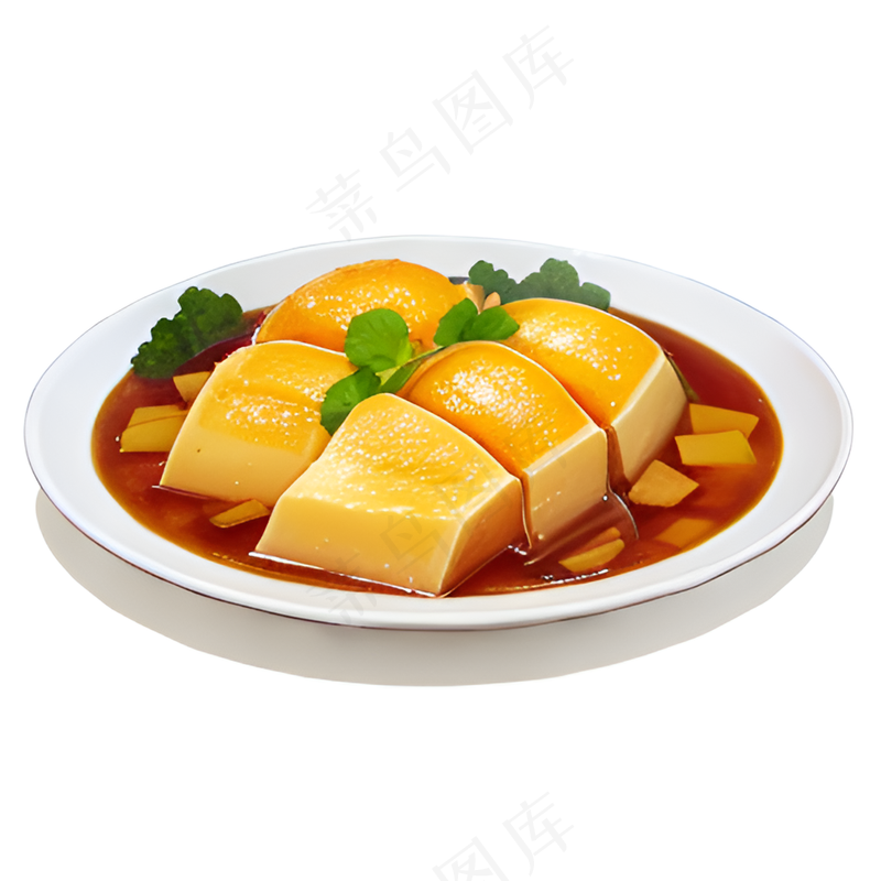 橙色果冻糕点美食西式89