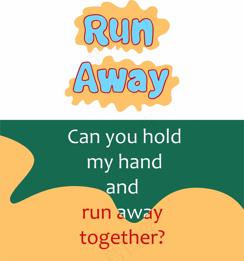 艺术英文字 服装图案印花