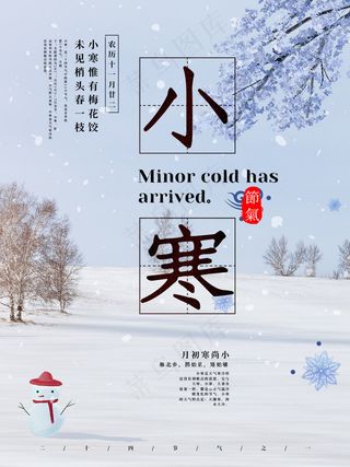 小寒节气海报