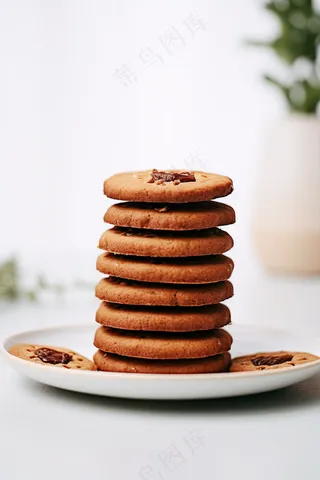 饼干酥脆下午茶美味零食美食摄影图
