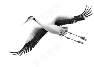 仙鹤国风插画免抠