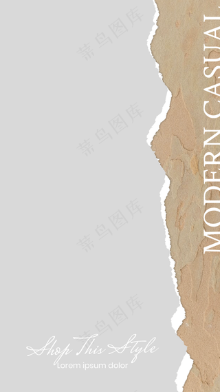 棕色背景撕裂风照片竖立形相册21