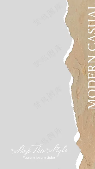 棕色背景撕裂风照片竖立形相册21