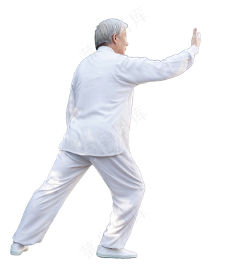 免抠太极拳健身人物