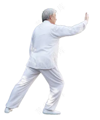 免抠太极拳健身人物