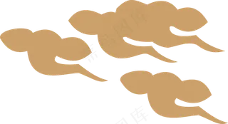 中式传统PNG免扣祥云中国风古典云吉祥图案工笔画创意素材 