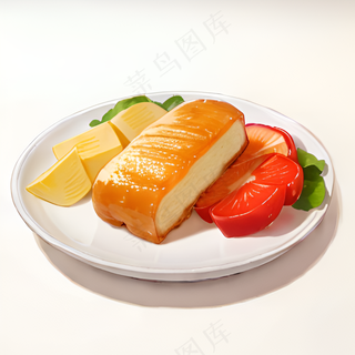 橙色果冻糕点美食西式58