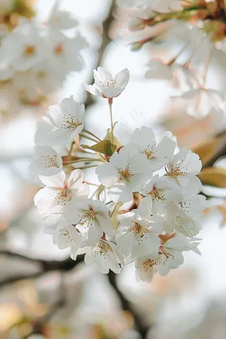 春日樱花花朵摄影图