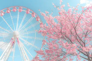 春日樱花花朵摄影图