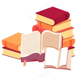 免抠复古卡通书本