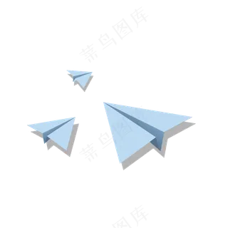 卡通手绘箭头纸飞机PNG免抠元素图片海报背景儿童装饰漂浮