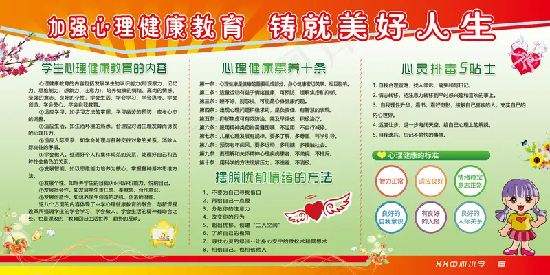 心理健康教育psd模版下载