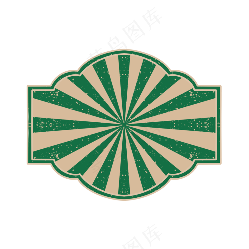 绿色多形状中国风复古边框