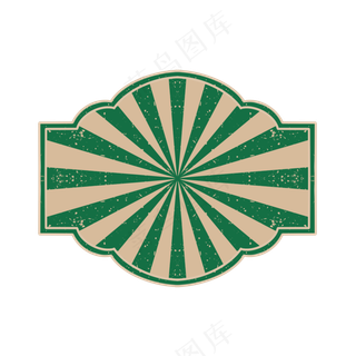 绿色多形状中国风复古边框