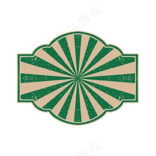 绿色多形状中国风复古边框