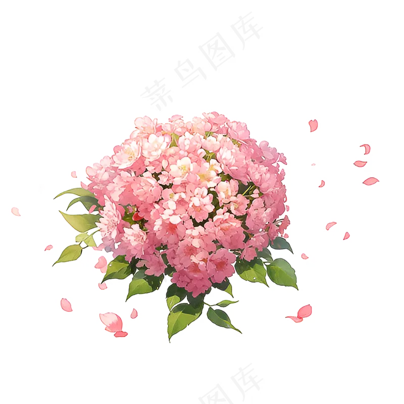 粉色花朵桃花玫瑰免抠素材59