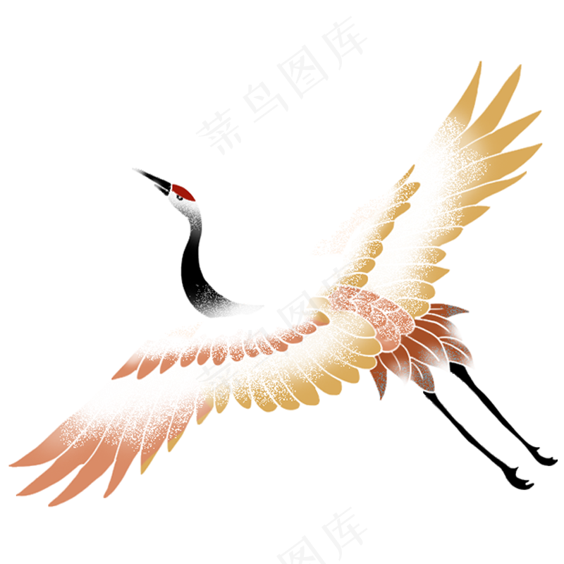 国风仙鹤png免扣素材5