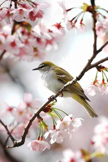 春日樱花花朵摄影图