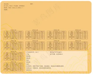 烘烤类糕点  产品信息标签