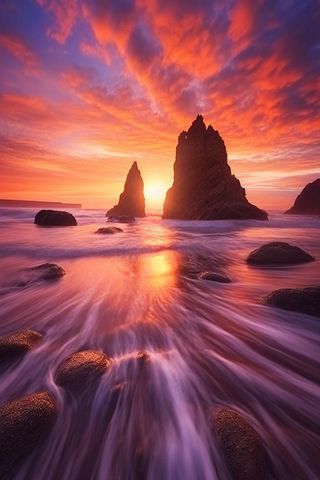 河水海洋落日阳光背景