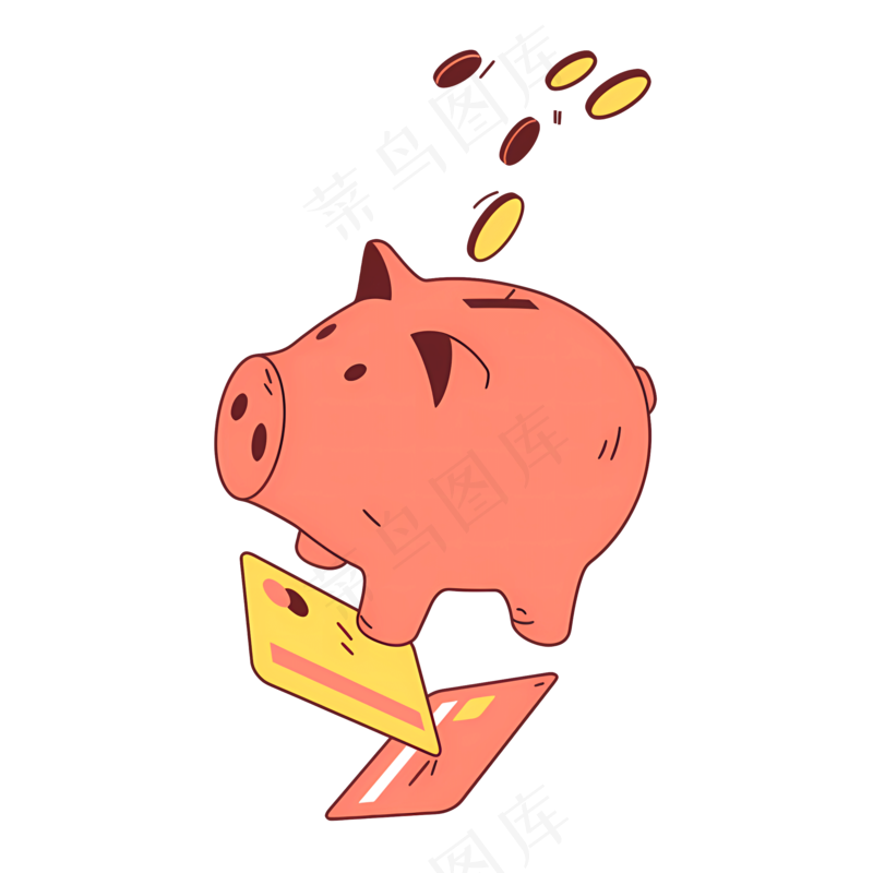 免扣卡通小猪存钱罐