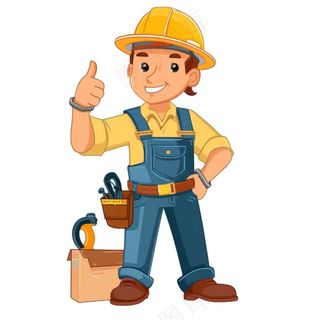 维修工人电工劳动卡通插画免抠
