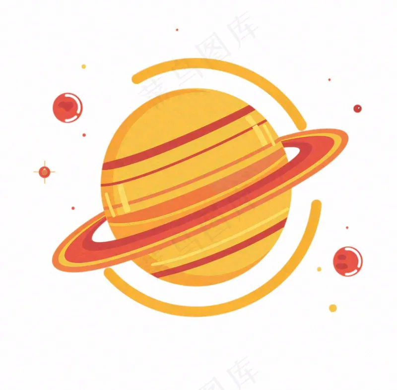 宇宙星球太阳系银河卡通插画免抠(1040x1024)