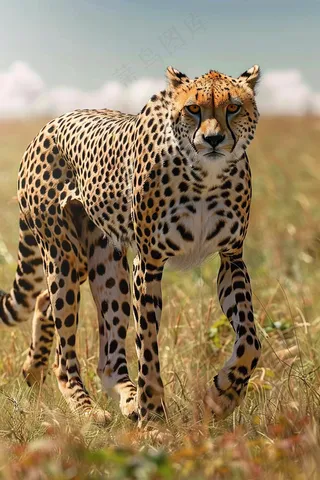 草原上的猎豹国家保护动物非洲摄影图