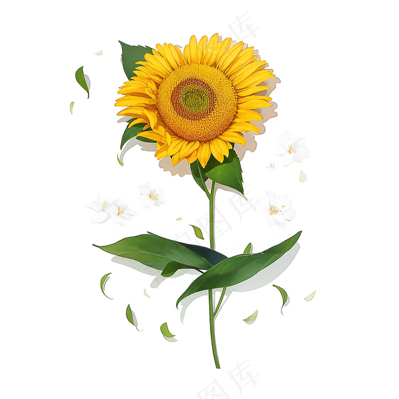 黄色向日葵免抠素材82