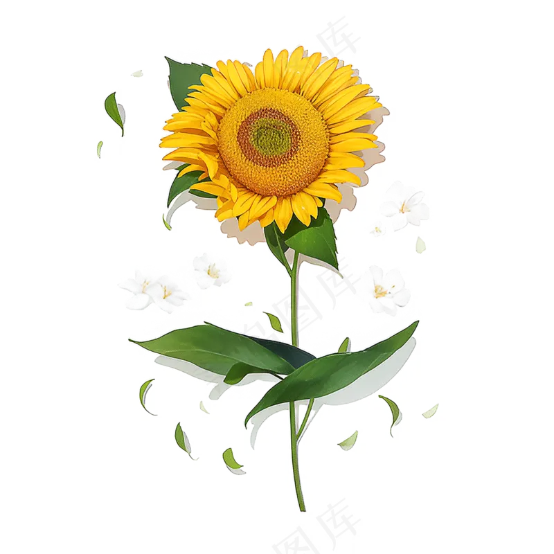 黄色向日葵免抠素材82